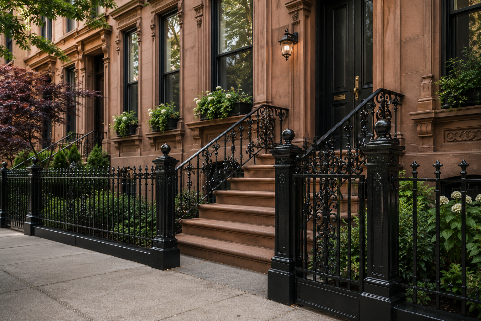 brownstone ironwork